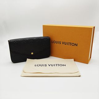 ルイヴィトン(LOUIS VUITTON)の美品 ルイ・ヴィトン M64064 ポシェットフェリシー チェーンショルダーバッグ ブラック モノグラムアンプラント レディース LOUIS VUITTON【中古】(ショルダーバッグ)