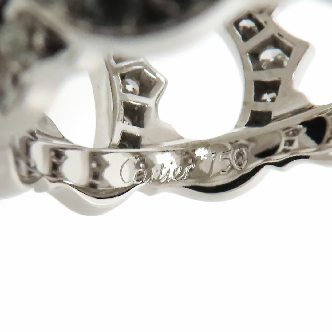 Cartier(カルティエ)のカルティエ C ドゥ フルダイヤモンド リング #53 750 (K18WG) レディース CARTIER [美品] 【中古】 【ジュエリー】 レディースのアクセサリー(リング(指輪))の商品写真