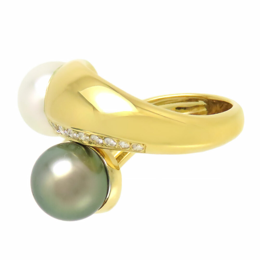 MIKIMOTO(ミキモト)のミキモト 南洋パール ダイヤモンド リング #12 K18 (K18YG) レディース MIKIMOTO [美品] 【中古】 【ジュエリー】 レディースのアクセサリー(リング(指輪))の商品写真