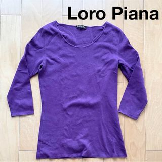 ロロピアーナ(LORO PIANA)のLoro Piana ロロピアーナ レディース トップス カットソー ニット 紫(カットソー(長袖/七分))