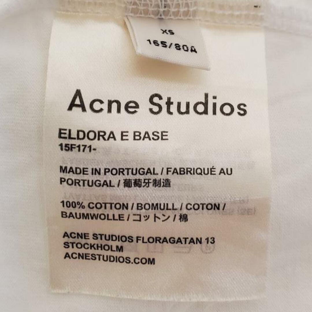 Acne Studios(アクネストゥディオズ)のACNE STUDIOS(アクネ ストゥディオズ) 半袖Tシャツ サイズXS レディース美品  - 白 クルーネック レディースのトップス(Tシャツ(半袖/袖なし))の商品写真