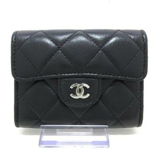 CHANEL - CHANEL(シャネル) コインケース マトラッセ A31504 黒 シルバー金具 ラムスキン