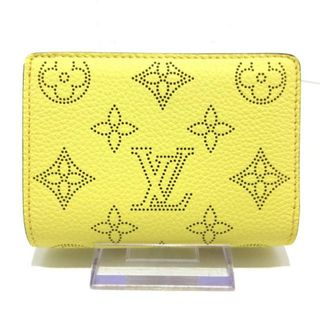 ルイヴィトン(LOUIS VUITTON)のLOUIS VUITTON(ルイヴィトン) 2つ折り財布 マヒナ美品  ポルトフォイユクレア M82502 ジョーヌ パーフォレーションを施したマヒナ・レザー（皮革の種類：牛革）(財布)