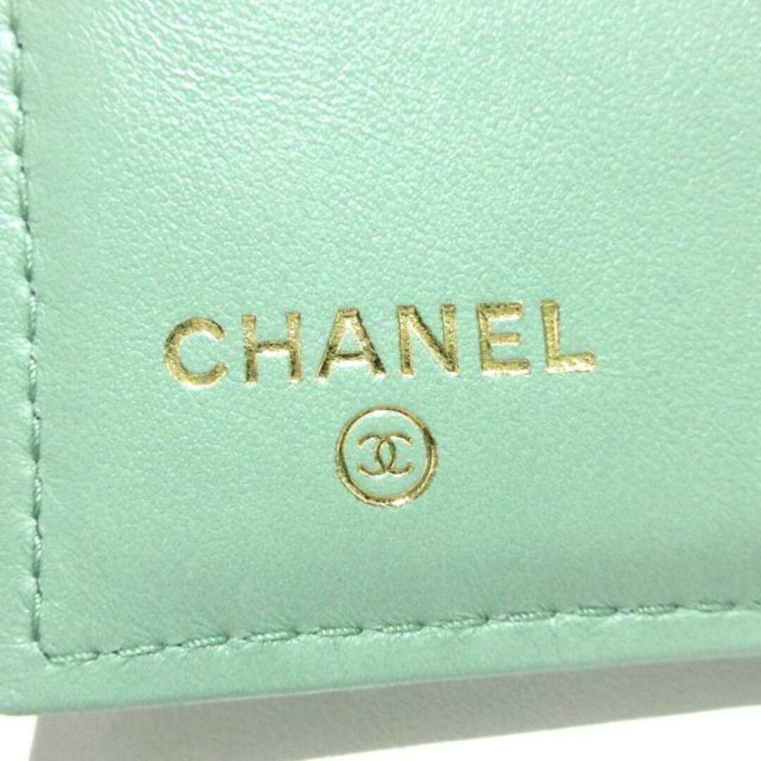 CHANEL(シャネル)のCHANEL(シャネル) 2つ折り財布美品  マトラッセ AP3178 ライトグリーン キャビアスキン レディースのファッション小物(財布)の商品写真