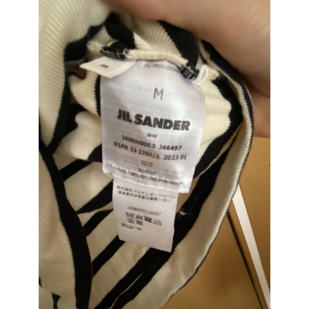 Jil Sander(ジルサンダー)のJIL SANDER+ ボーダー長袖T Mサイズ レディースのトップス(Tシャツ(長袖/七分))の商品写真