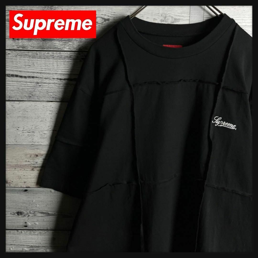 Supreme(シュプリーム)の【人気Lサイズ】シュプリーム☆ワンポイント刺繍ロゴ入りパッチワーク半袖Tシャツ メンズのトップス(Tシャツ/カットソー(半袖/袖なし))の商品写真