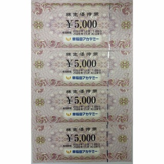 早稲田アカデミー　株主優待券　5,000円×4枚(その他)