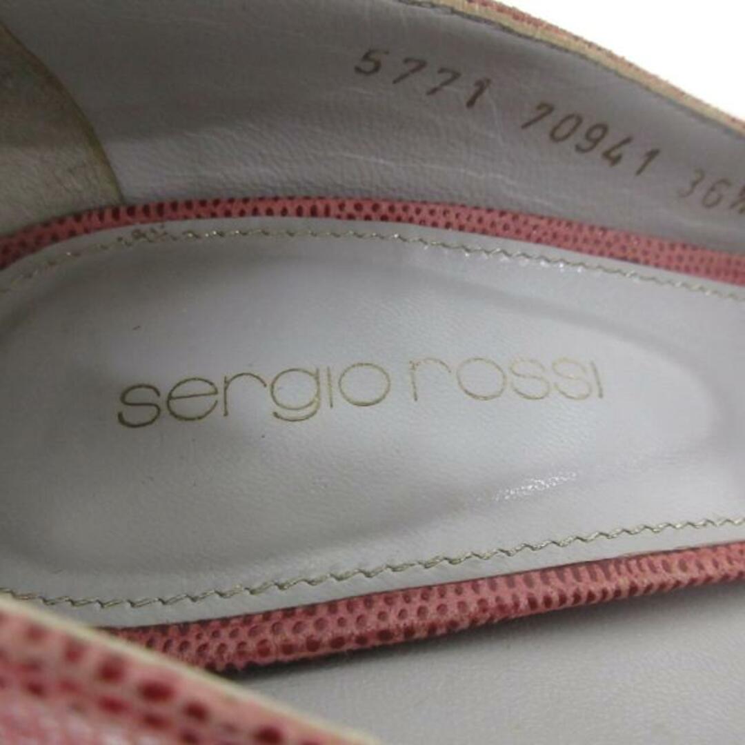 Sergio Rossi(セルジオロッシ)のsergio rossi(セルジオロッシ) パンプス 36　1/2 レディース - ピンク オープントゥ レザー レディースの靴/シューズ(ハイヒール/パンプス)の商品写真