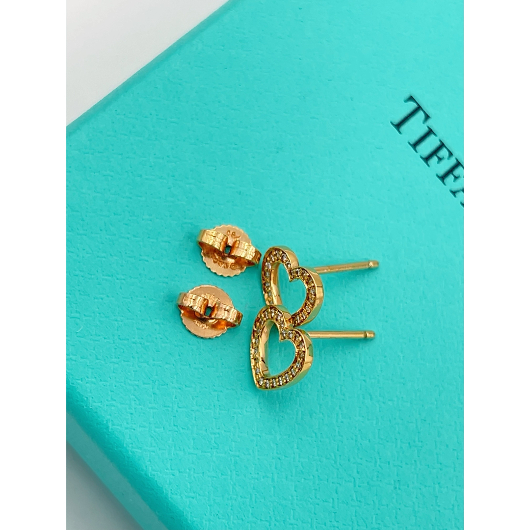 Tiffany & Co.(ティファニー)のTIFFANY&Co.ティファニーメトロハートダイヤモンド ピアス K18 RG レディースのアクセサリー(ピアス)の商品写真