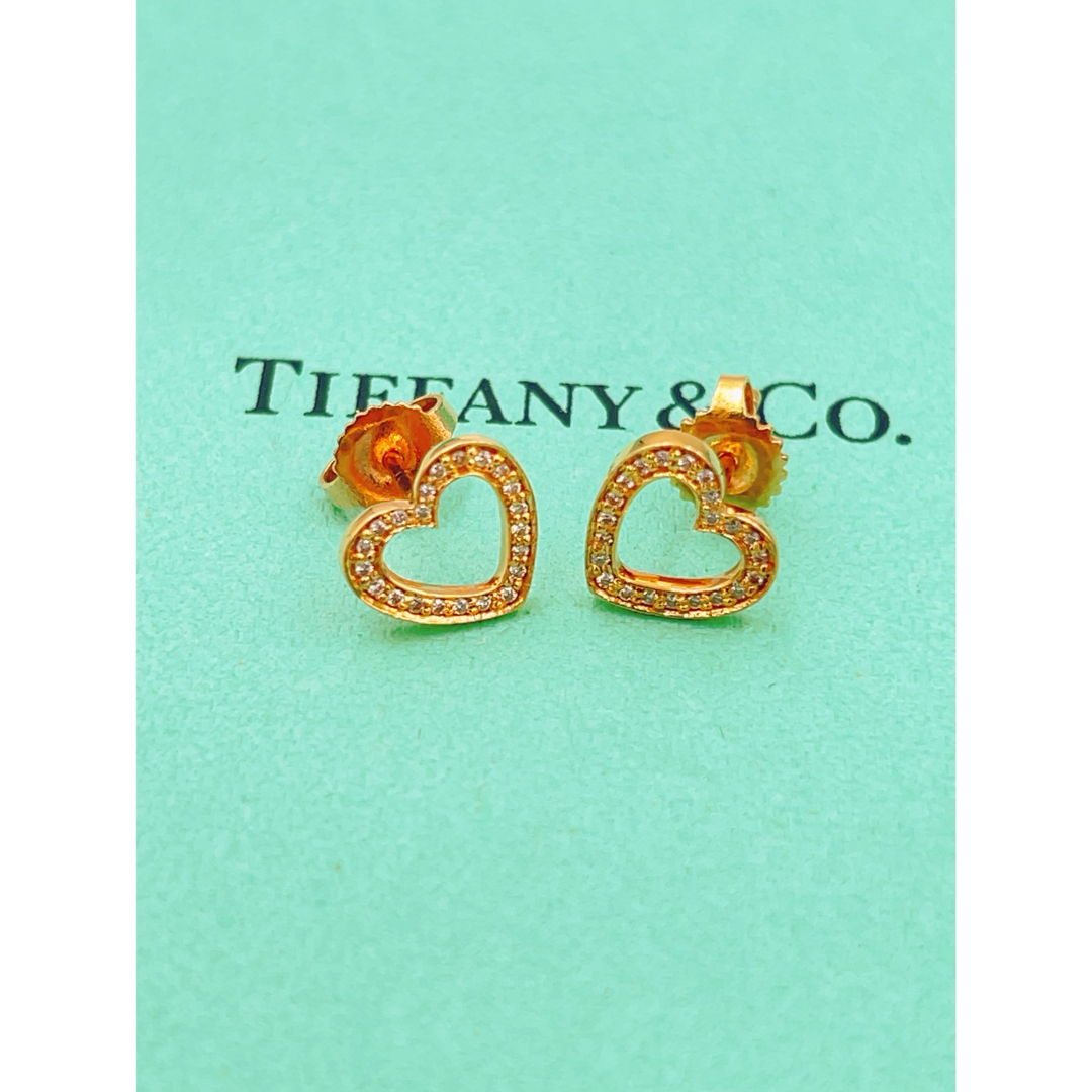 Tiffany & Co.(ティファニー)のTIFFANY&Co.ティファニーメトロハートダイヤモンド ピアス K18 RG レディースのアクセサリー(ピアス)の商品写真