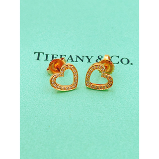 ティファニー(Tiffany & Co.)のTIFFANY&Co.ティファニーメトロハートダイヤモンド ピアス K18 RG(ピアス)