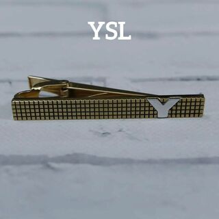 イヴサンローラン(Yves Saint Laurent)の【匿名配送】YSL イヴサンローラン タイピン ゴールド ロゴ シンプル 4(ネクタイピン)