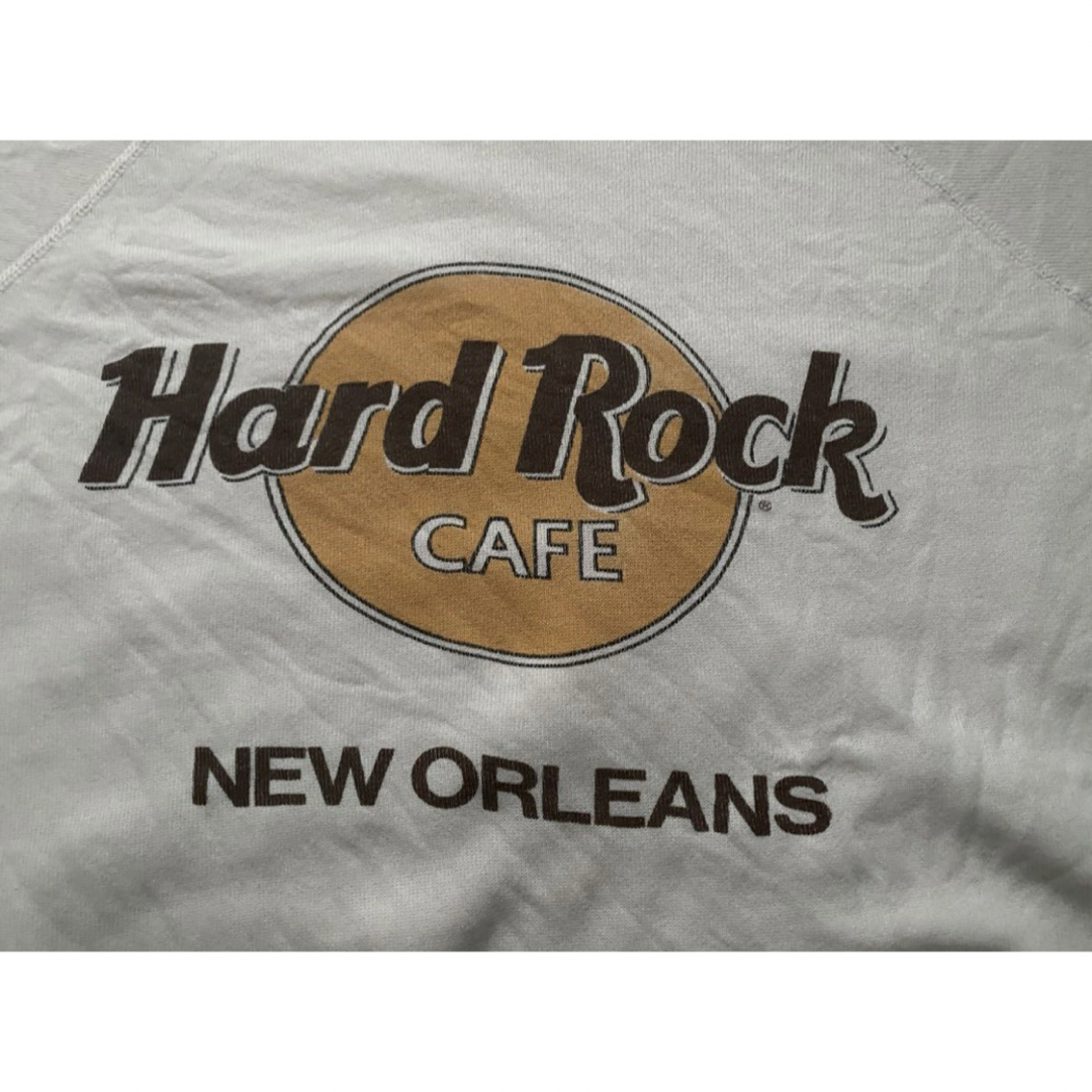 Hard Rock CAFE(ハードロックカフェ)の90s USA製 HARD ROCK CAFE スウェット 白 ホワイト XL メンズのトップス(スウェット)の商品写真