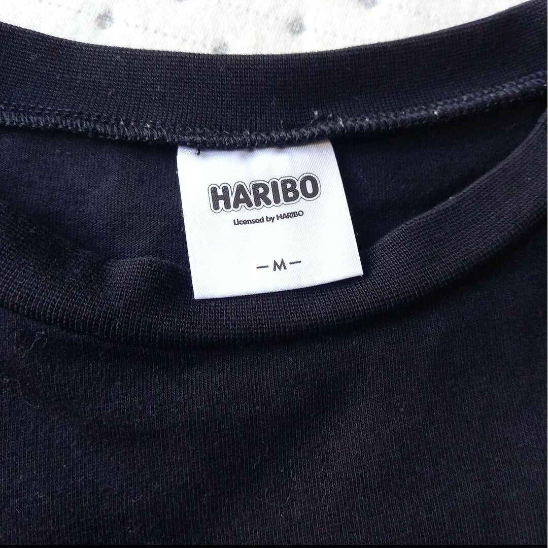 GU(ジーユー)のGU×HARIBO ジーユー 黒 オープンショルダーシャツ キッズ 150サイズ キッズ/ベビー/マタニティのキッズ服女の子用(90cm~)(Tシャツ/カットソー)の商品写真