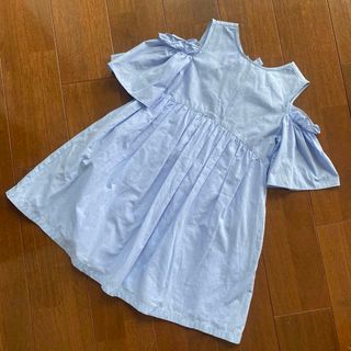 ザラ(ZARA)のZara kids ワンピース　ブルー　130-140cm (ワンピース)