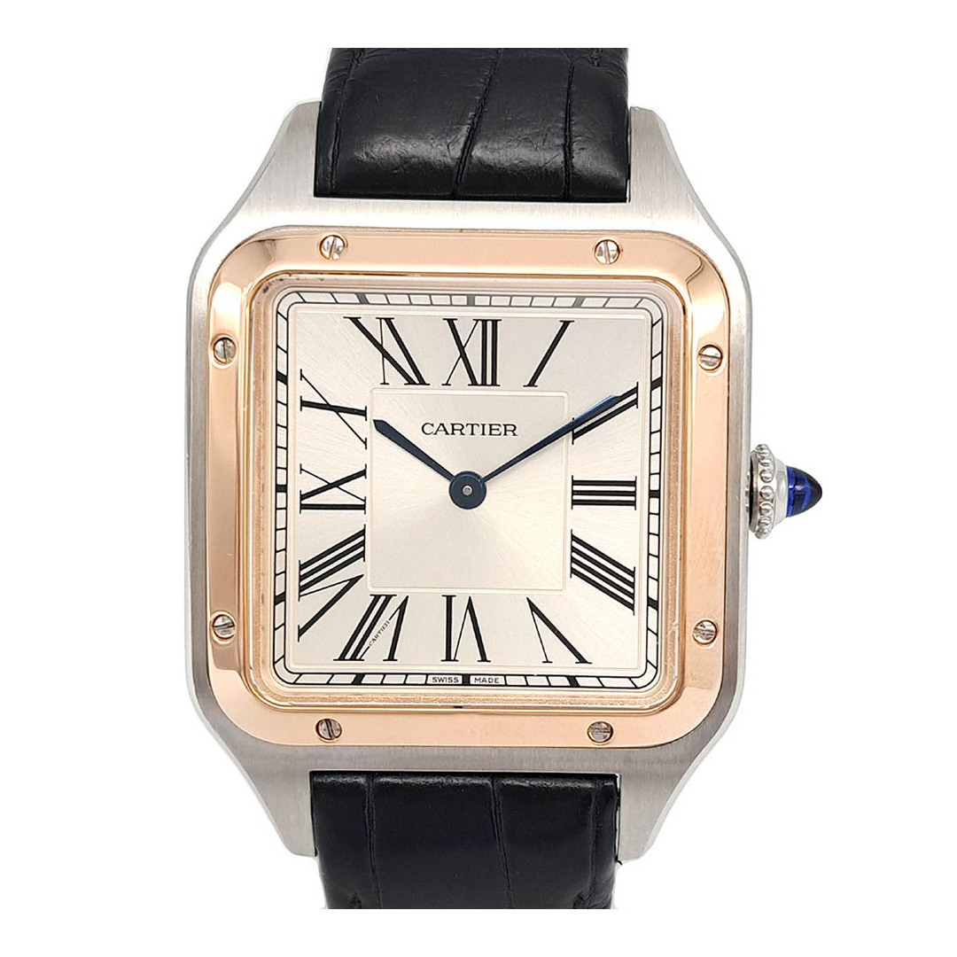 Cartier(カルティエ)のカルティエ サントスデュモン LM PGコンビ W2SA0011 クオーツ ステンレススティール ピンクゴールド メンズ CARTIER 【中古】 【時計】 メンズの時計(腕時計(アナログ))の商品写真