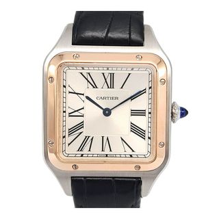 カルティエ(Cartier)のカルティエ サントスデュモン LM PGコンビ W2SA0011 クオーツ ステンレススティール ピンクゴールド メンズ CARTIER 【中古】 【時計】(腕時計(アナログ))