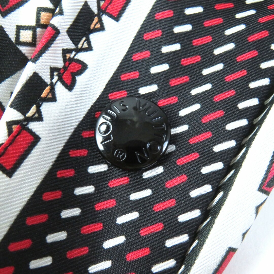 美品△LOUIS VUITTON ルイヴィトン 18SS ロゴボタン付き シルク 美品△LOUIS VUITTON ルイヴィトン 18SS ロゴボタン付き シルク