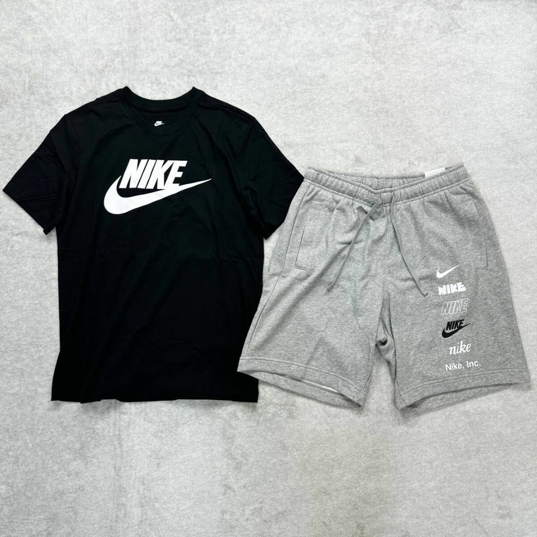 NIKE(ナイキ)の新品 NIKE Lサイズ Tシャツ ハーフパンツ セットアップ メンズのトップス(Tシャツ/カットソー(半袖/袖なし))の商品写真