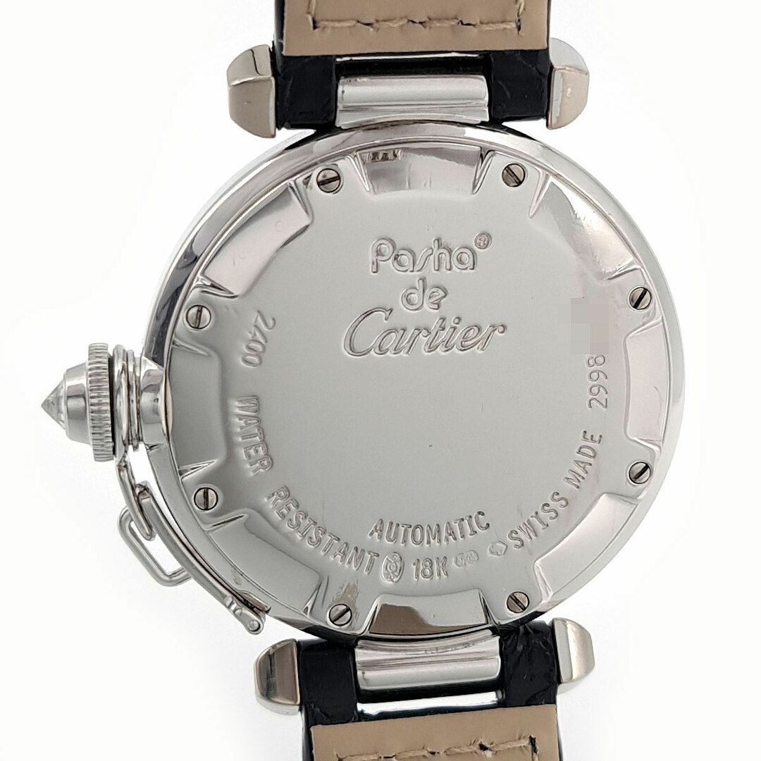 Cartier(カルティエ)のカルティエ パシャ グリッド 32mm ベゼルダイヤモンド WJ105741 自動巻き ホワイトゴールド レディース CARTIER 【中古】 【時計】 レディースのファッション小物(腕時計)の商品写真