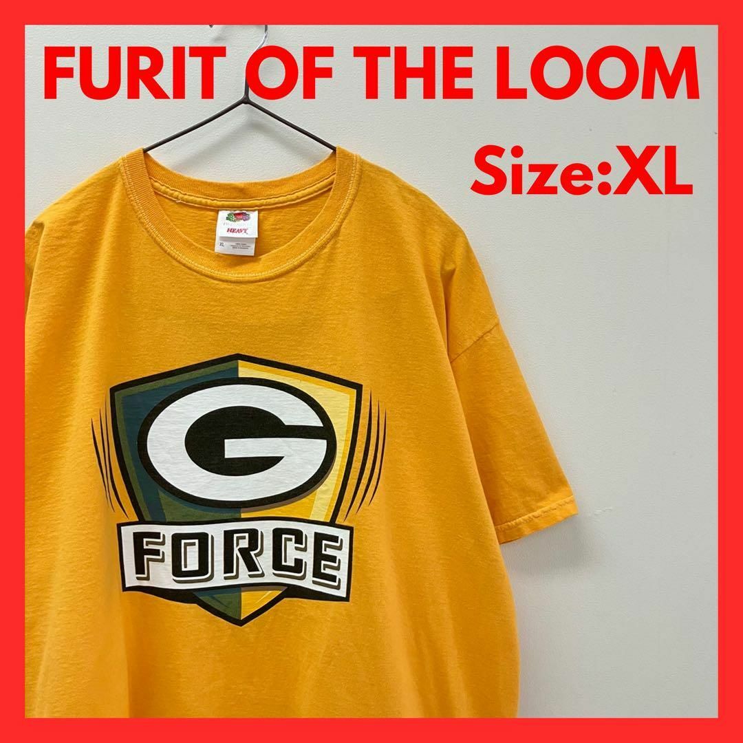 FRUIT OF THE LOOM(フルーツオブザルーム)の【美品】古着　NFL パッカーズ　Tシャツ　メンズ　イエロー　XL メンズのトップス(Tシャツ/カットソー(半袖/袖なし))の商品写真