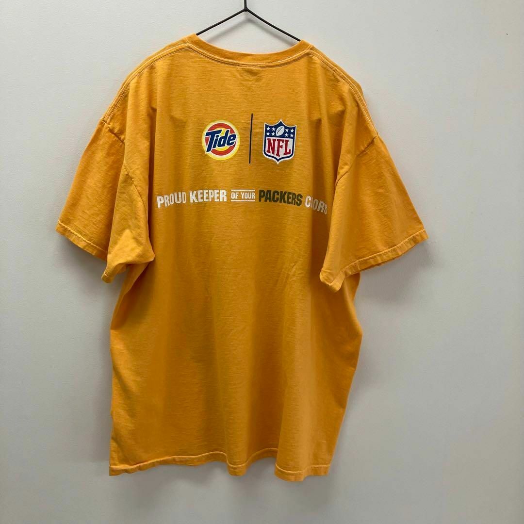 FRUIT OF THE LOOM(フルーツオブザルーム)の【美品】古着　NFL パッカーズ　Tシャツ　メンズ　イエロー　XL メンズのトップス(Tシャツ/カットソー(半袖/袖なし))の商品写真