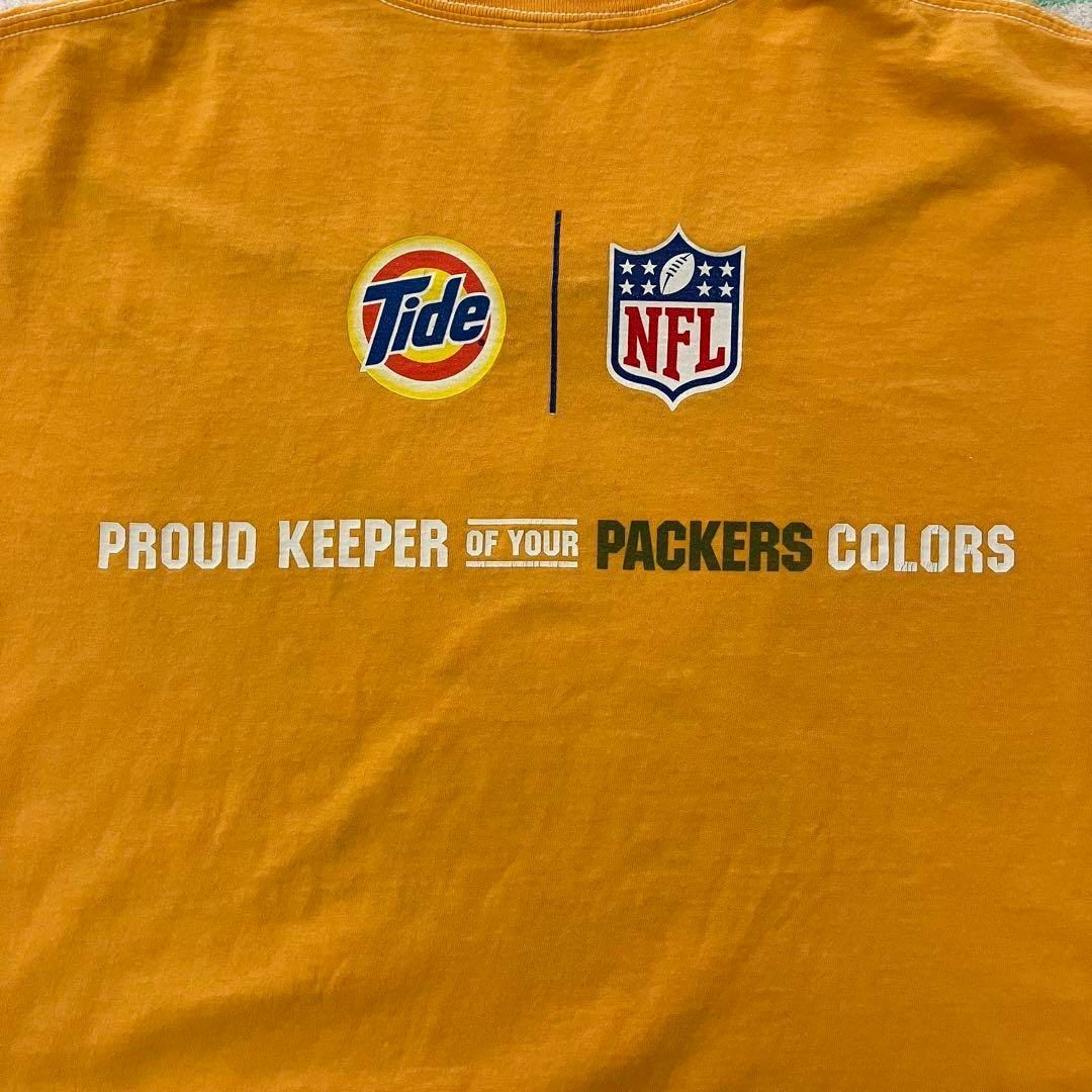 FRUIT OF THE LOOM(フルーツオブザルーム)の【美品】古着　NFL パッカーズ　Tシャツ　メンズ　イエロー　XL メンズのトップス(Tシャツ/カットソー(半袖/袖なし))の商品写真