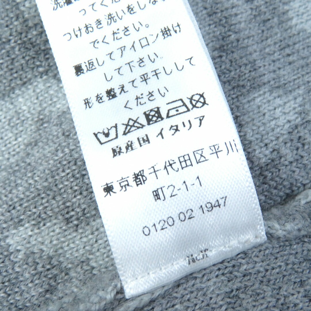 極美品△DIOR ディオール 3WBM14DRSF ウール100％ レオパード柄 ロゴ入り 長袖 ニット ワンピース グレー系 12 イタリア製 キッズ レディース可 レディースのワンピース(ひざ丈ワンピース)の商品写真