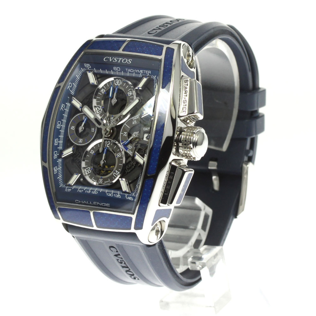 CVSTOS(クストス)のクストス CVSTOS CVT-CHR2-CARBON-BLUE ST チャレンジ クロノ II 自動巻き メンズ 箱・保証書付き_814568 メンズの時計(腕時計(アナログ))の商品写真