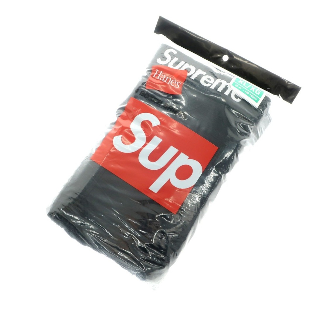 Supreme(シュプリーム)の【中古】シュプリーム Supreme Hanes Boxer Briefs コットン ボクサーパンツ ブラック【サイズXL（ウエスト100-105cm）】【メンズ】 メンズのアンダーウェア(ボクサーパンツ)の商品写真