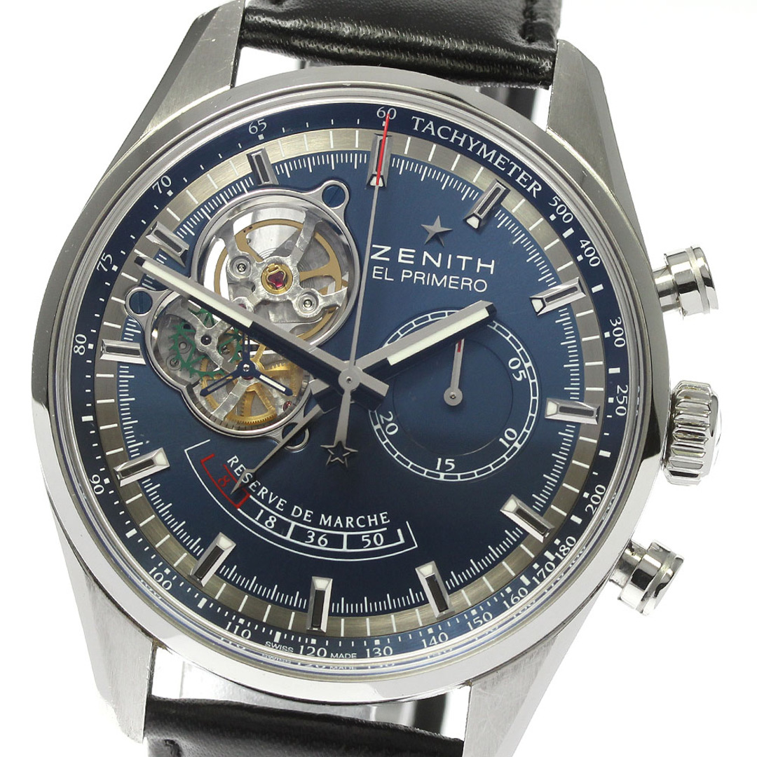 ZENITH(ゼニス)のゼニス ZENITH 03.2085.4021 クロノマスターオープン シャルルベルモ 世界限定1975本 自動巻き メンズ 箱・保証書付き_812175 メンズの時計(腕時計(アナログ))の商品写真