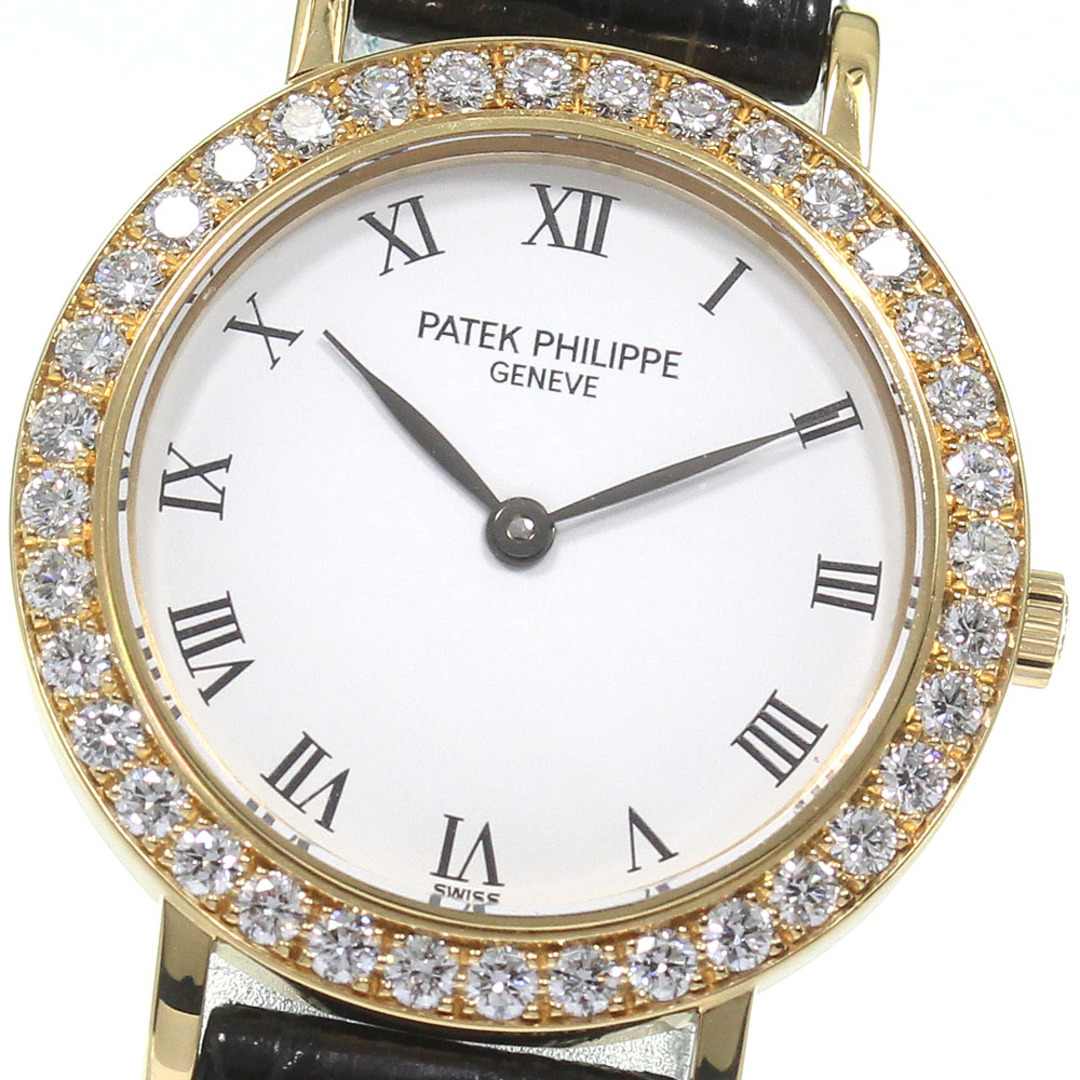 PATEK PHILIPPE(パテックフィリップ)のパテックフィリップ PATEK PHILIPPE ref.4820J-001 K18YG ダイヤベゼル クォーツ レディース 良品 メーカーOH済み_791892 レディースのファッション小物(腕時計)の商品写真