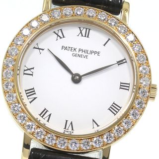 パテックフィリップ(PATEK PHILIPPE)のパテックフィリップ PATEK PHILIPPE ref.4820J-001 K18YG ダイヤベゼル クォーツ レディース 良品 メーカーOH済み_791892(腕時計)