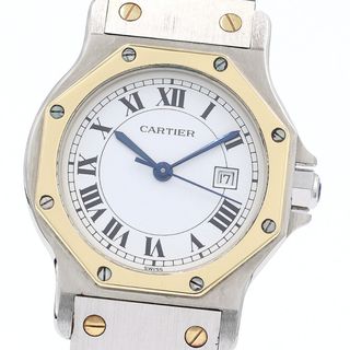 カルティエ(Cartier)のカルティエ CARTIER サントスオクタゴンLM YGベゼル 自動巻き メンズ 保証書付き_812450(腕時計(アナログ))
