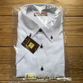 ワイシャツ 半袖 39cm white おしゃれ(シャツ)