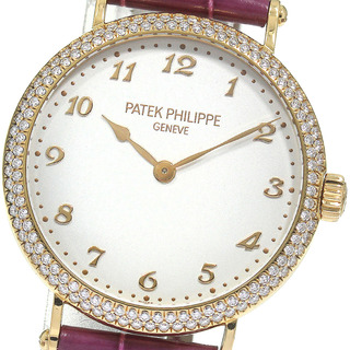 パテックフィリップ(PATEK PHILIPPE)のパテックフィリップ PATEK PHILIPPE 7200/200R-001 カラトラバ K18PG ダイヤベゼル 手巻き レディース 良品 _801324(腕時計)