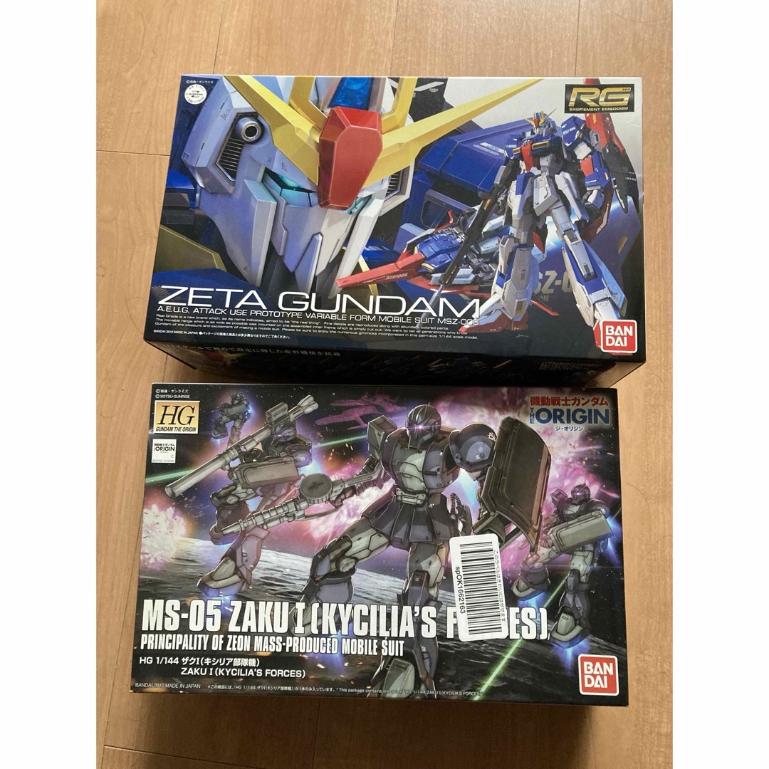 BANDAI(バンダイ)のZガンダム、ザクⅠガンプラ エンタメ/ホビーのおもちゃ/ぬいぐるみ(模型/プラモデル)の商品写真