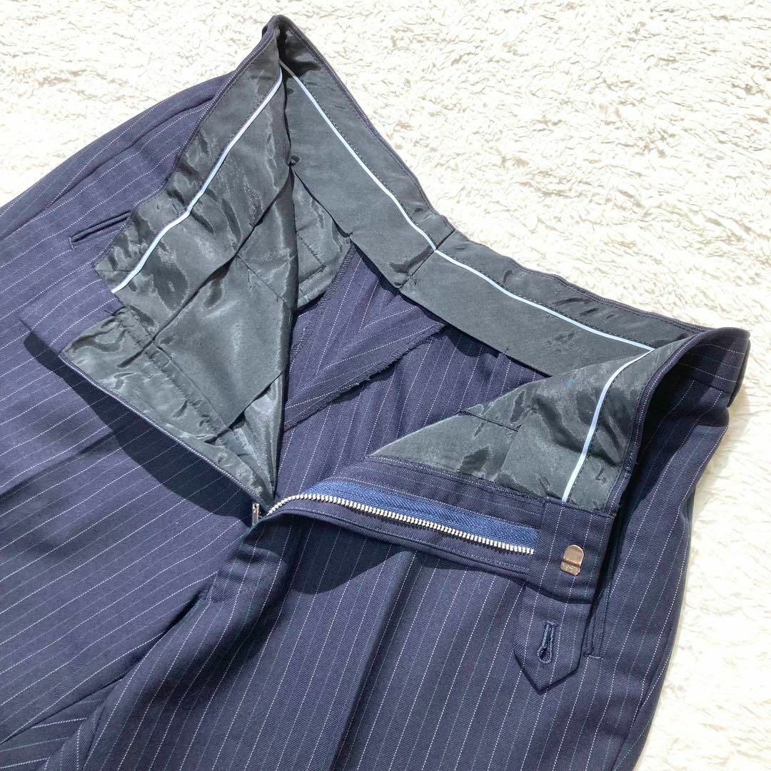 Yves Saint Laurent(イヴサンローラン)の【極美品】Yves Saint Laurent スーツ ネイビー 紺 ストライプ メンズのスーツ(セットアップ)の商品写真