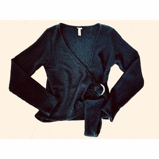 H&M - H&M  カシュクールトップス  黒