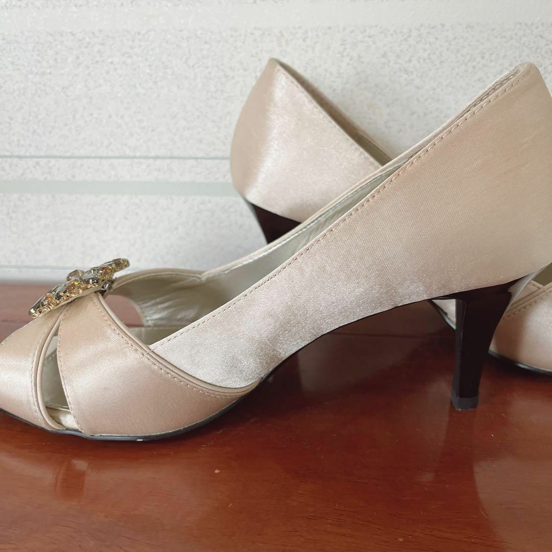 UNTITLED(アンタイトル)のアンタイトル UNTITLED オープントゥ パンプス ハイヒール 結婚式 レディースの靴/シューズ(ハイヒール/パンプス)の商品写真