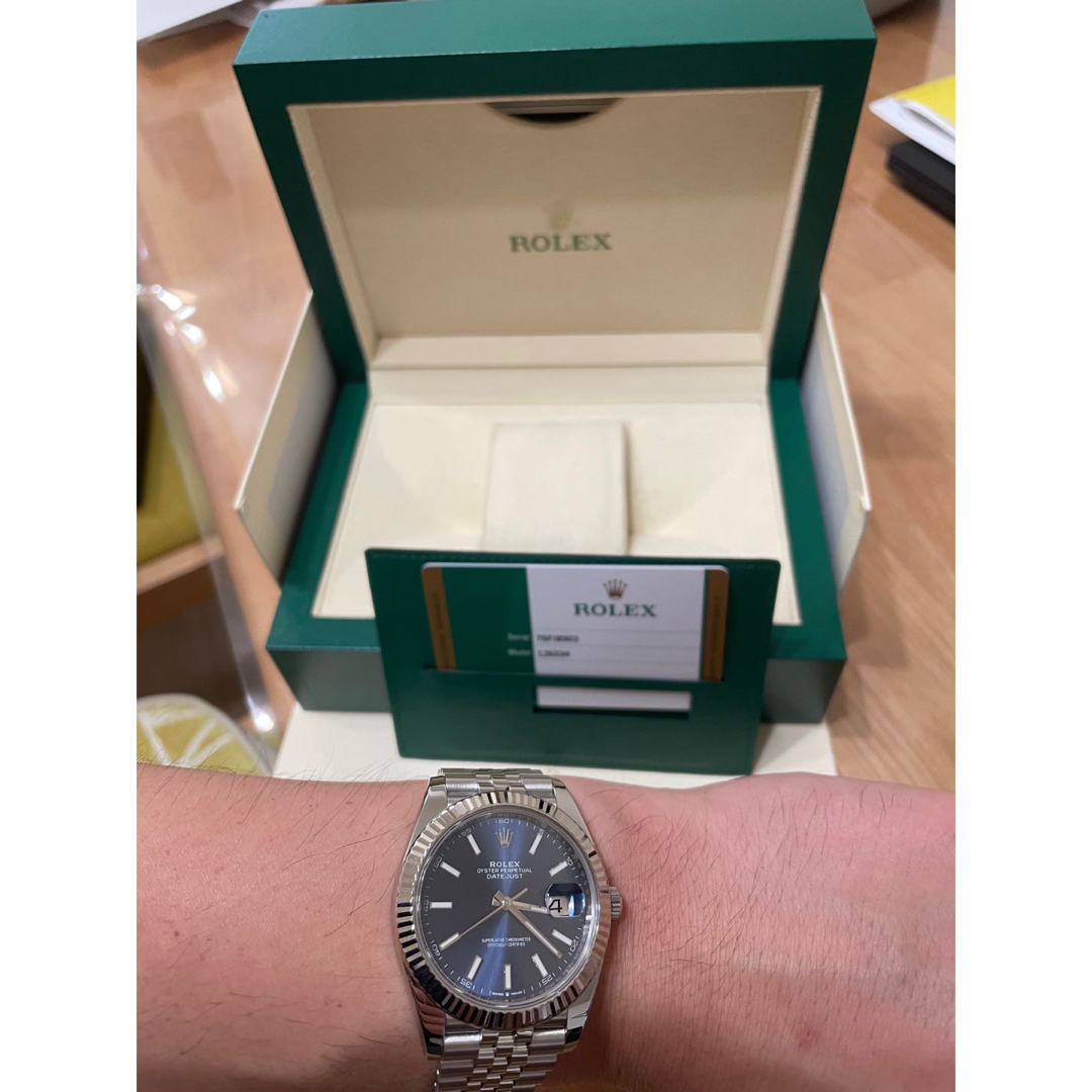 ROLEX(ロレックス)の美品ロレックス デイトジャスト41 ブルー×ジュビリーブレス メンズの時計(腕時計(アナログ))の商品写真