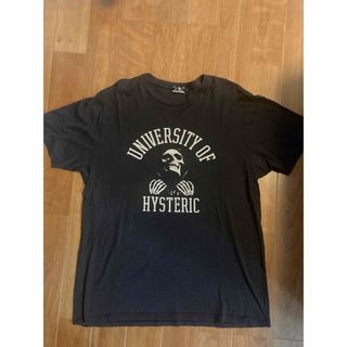 ヒステリックグラマー(HYSTERIC GLAMOUR)の希少　ヒステリックグラマー　カレッジ炭黒tシャツ　XL(Tシャツ/カットソー(半袖/袖なし))