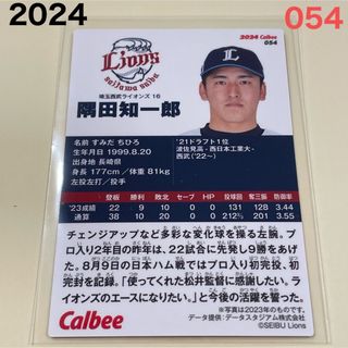 サイタマセイブライオンズ(埼玉西武ライオンズ)の【2024プロ野球チップス】隅田　知一郎　埼玉西武ライオンズ　②(スポーツ選手)