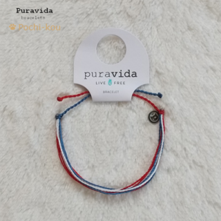 プラヴィダ(Pura Vida)のPura Vida ブレスレット RED WHITE BLUE(ブレスレット/バングル)