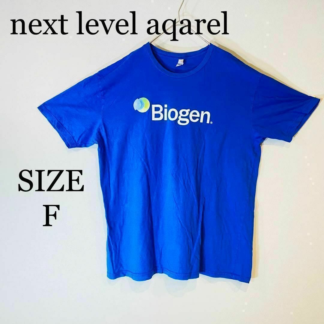 Biogen　Tシャツ　プリントロゴ　バイオジェン　アメリカ　濃い青　F メンズのトップス(Tシャツ/カットソー(半袖/袖なし))の商品写真