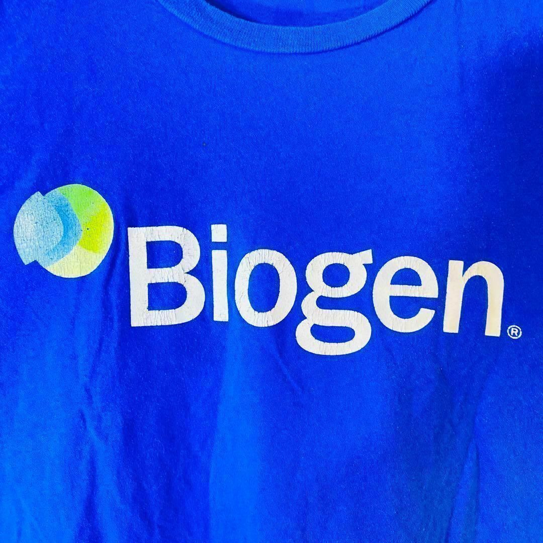 Biogen　Tシャツ　プリントロゴ　バイオジェン　アメリカ　濃い青　F メンズのトップス(Tシャツ/カットソー(半袖/袖なし))の商品写真