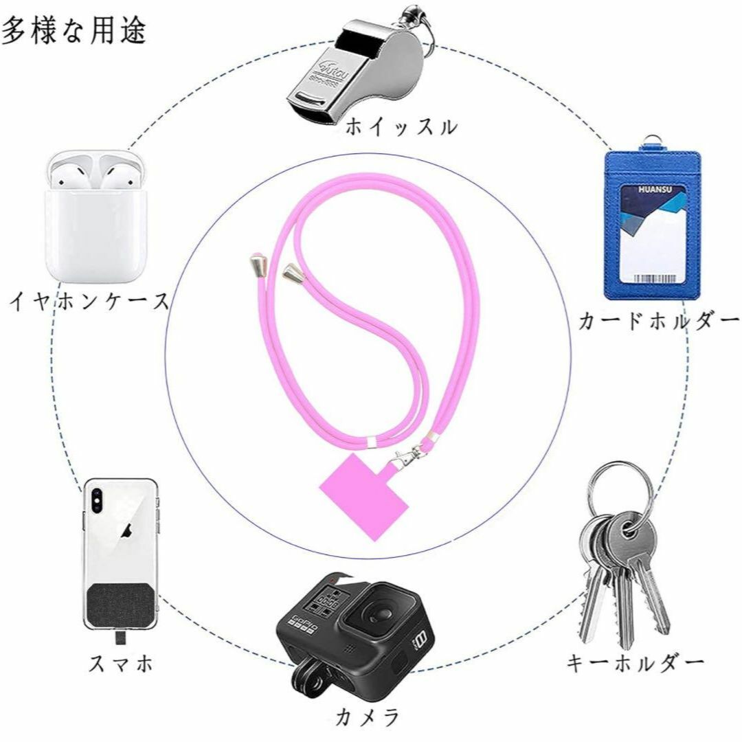 スマホストラップ ネックストラップ 携帯ストラップ ナイロン製 首掛けストラップ スマホ/家電/カメラのスマホアクセサリー(ネックストラップ)の商品写真