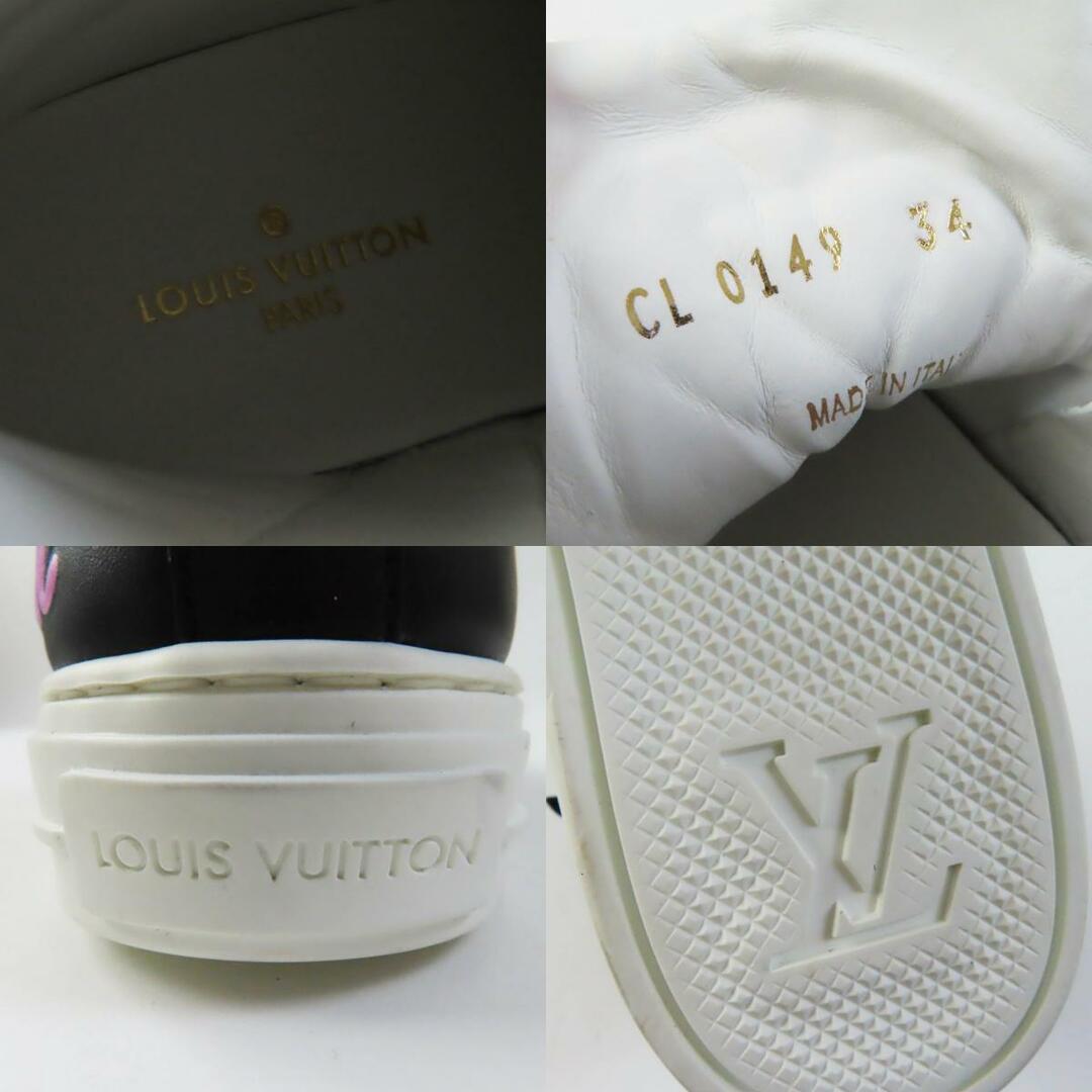 LOUIS VUITTON(ルイヴィトン)の極美品◎LOUIS VUITTON ルイヴィトン ステラーライン レザー レースアップ ハイカットスニーカー ブラック マルチ 34 イタリア製 レディース レディースの靴/シューズ(スニーカー)の商品写真