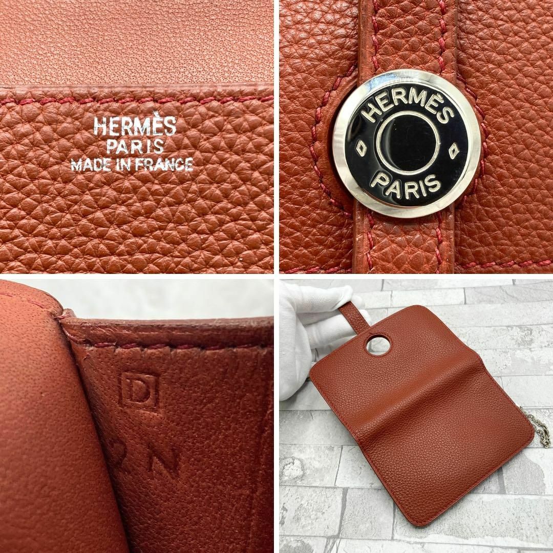 Hermes(エルメス)のエルメス ◻︎D刻印 ブラウン トゴ ドゴン カードケース ヘルメス 名刺入れ レディースのファッション小物(財布)の商品写真