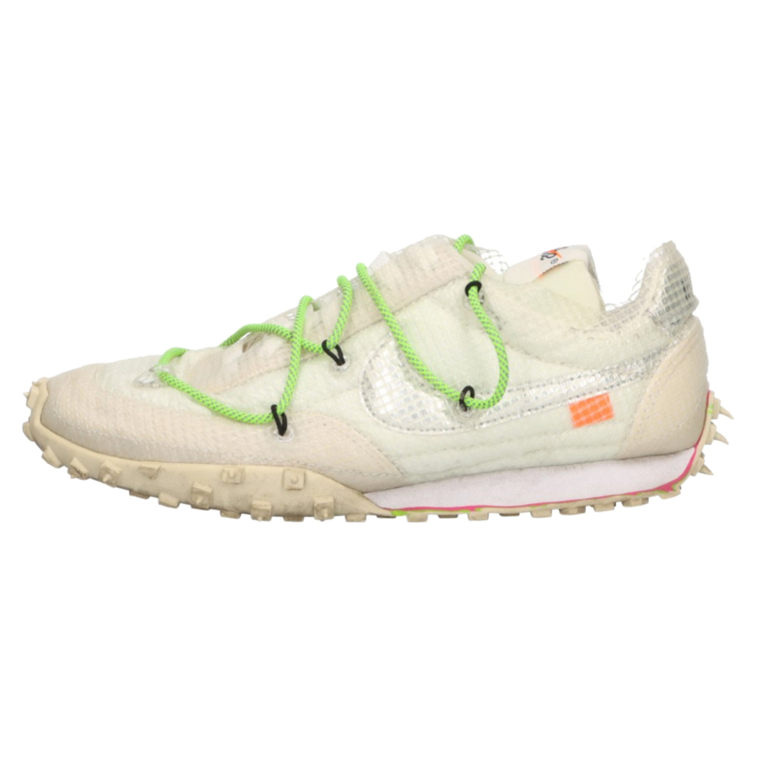 NIKE(ナイキ)のNIKE ナイキ ×OFF WHITE WMNS WAFFLE RACER/OW オフホワイト ウィメンズ ワッフルレーサー ローカットスニーカー ホワイト US8.5/25.5cm CD8180-100 メンズの靴/シューズ(スニーカー)の商品写真